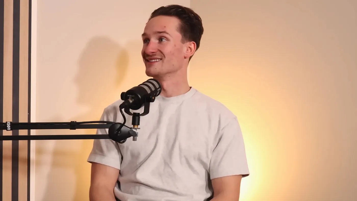 Max Treble recording an episode of The Owner's Seat